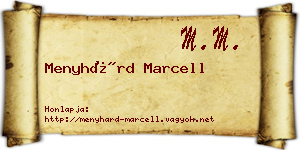 Menyhárd Marcell névjegykártya