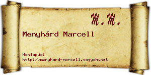 Menyhárd Marcell névjegykártya